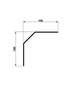 Cornières PVC Chêne doré Pan coupé 100x100