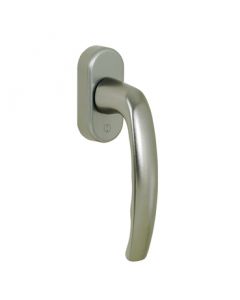 Poignée Atlanta en aluminium, aspect inox F9 dép 40