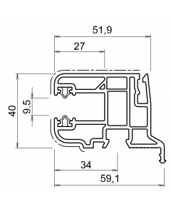 Coulisse pour volet roulant pvc renovation