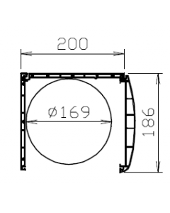 Coffre de volet roulant pvc Kommerling 186 mm Chêne doré