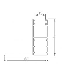 Coulisse avec aile pour volet roulant Long. 2 M Blanc