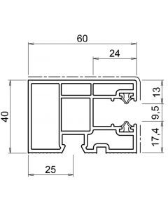 Coulisse pour volet roulant pvc