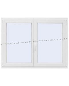 Fenêtre PVC 2 Vantaux Hauteur 1480 mm x Largeur 1260 mm stock limité