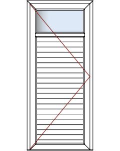 Porte de service 1/4 VITRE Larg. 860 mm X Haut. 2080 mm Poignée a droite Stock limité