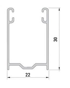 Coulisse de Volet Tradi Long. 2 M Blanche