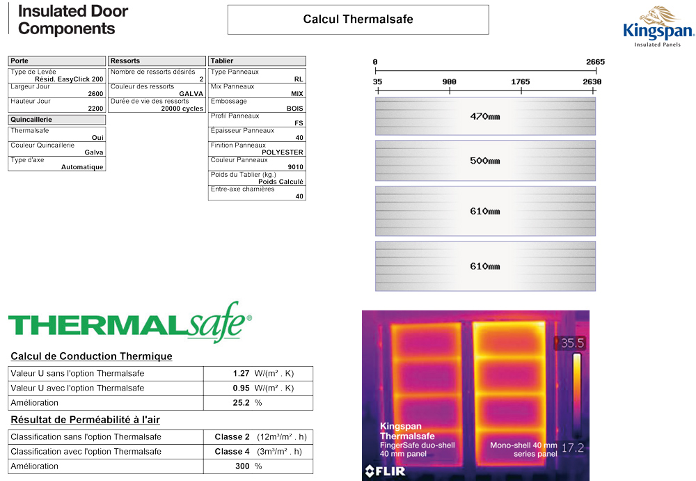 Attestation thermalsafe porte de garage